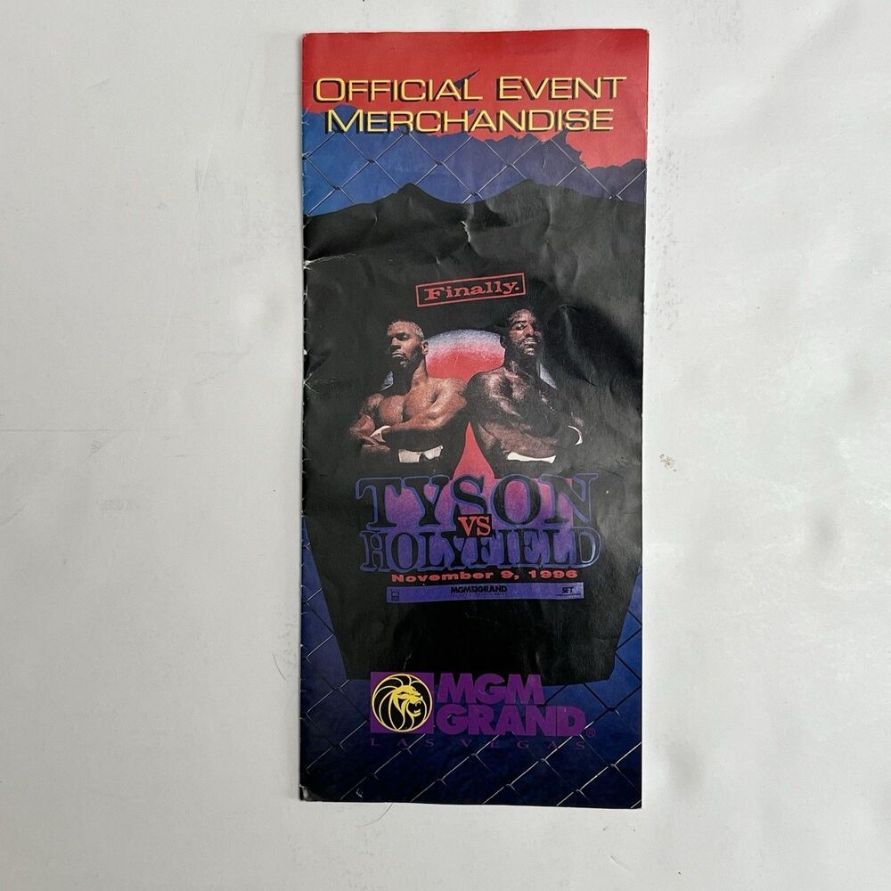 Vintage 1996 Tyson vs Holyfield I Boxing Event Merchandise Catalog MGM Grand